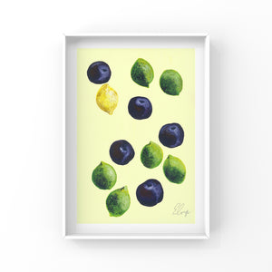 When Life Gives You Lemons, Limes & Plums | Art Prints