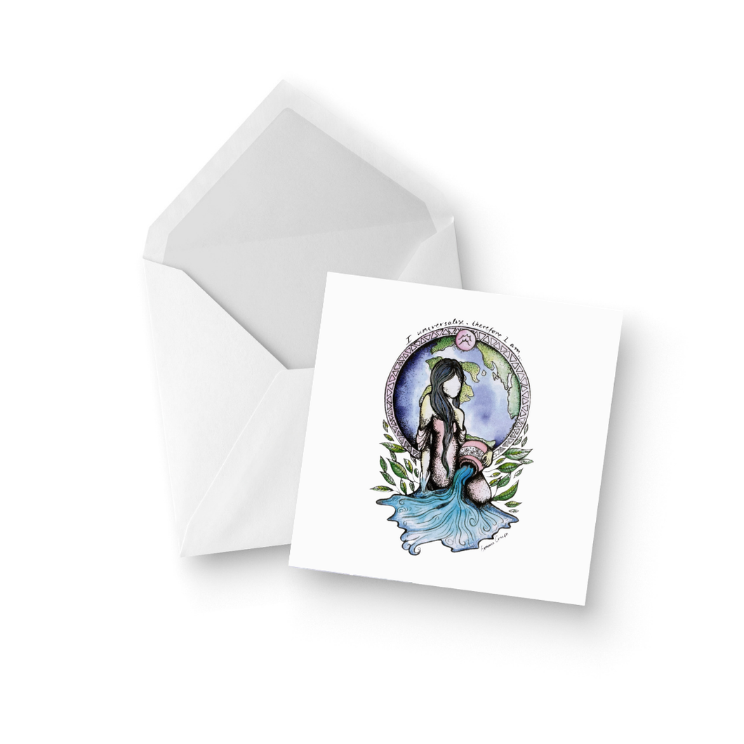 Aquarius Zodiac Greeting Card