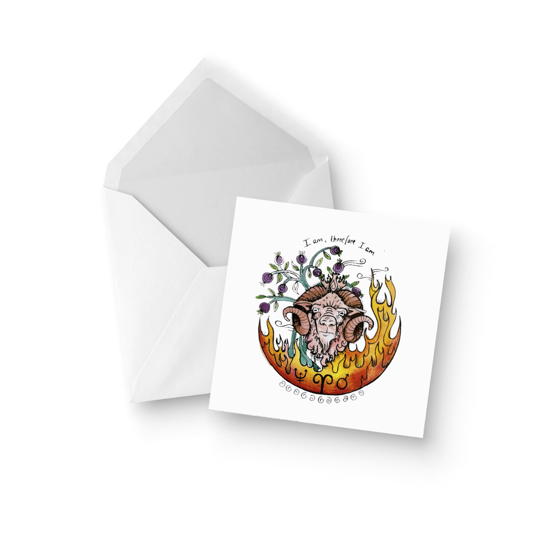 Aries Zodiac Greeting Card