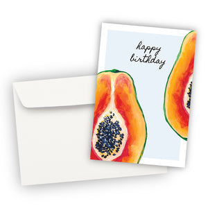 Happy Birthday Papaya Greeting Card