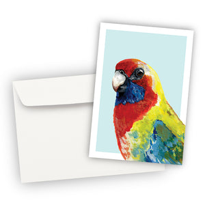 Australian Wildlife Rainbow Crimson Rosella Greeting Card