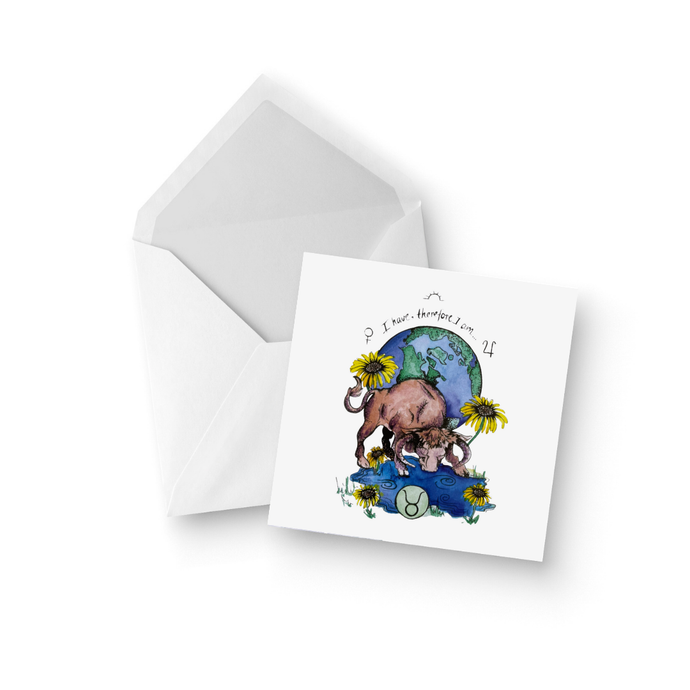 Taurus Zodiac Greeting Card