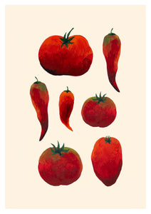 Tomatoes and Chillies Print