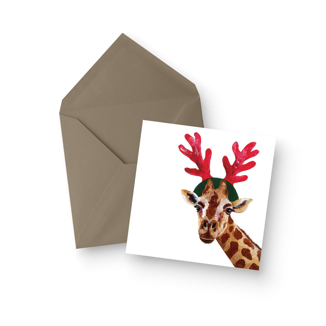 Giraffe Christmas Greeting Card