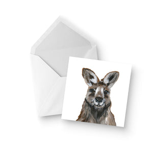 Australian Wildlife Kangaroo Greeting Card