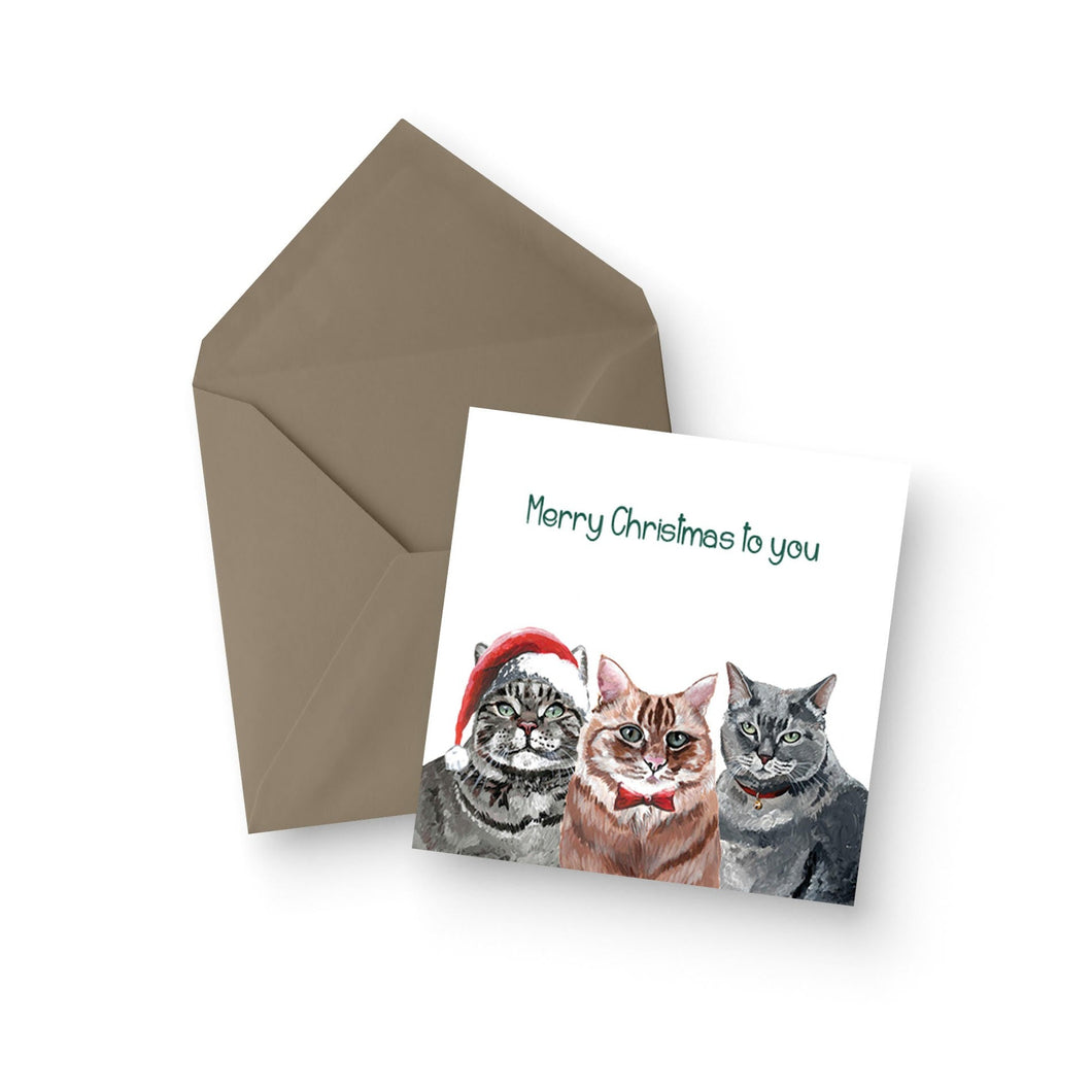 Christmas Cats Greeting Card