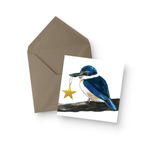 Sacred Kingfisher Christmas Greeting Card