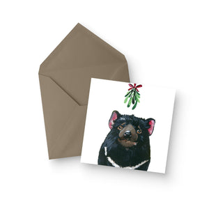 Tasmanian Devil Christmas Greeting Card