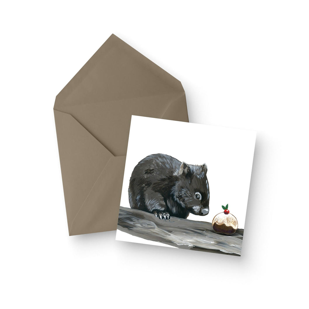 Wombat Christmas Greeting Card