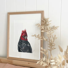 Load image into Gallery viewer, Framed Gang Gang Cockatoo Painting